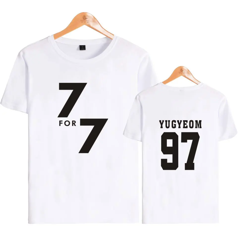 Корейская K-Pop GOT7 футболка с буквенным принтом женская коротким рукавом Kpop