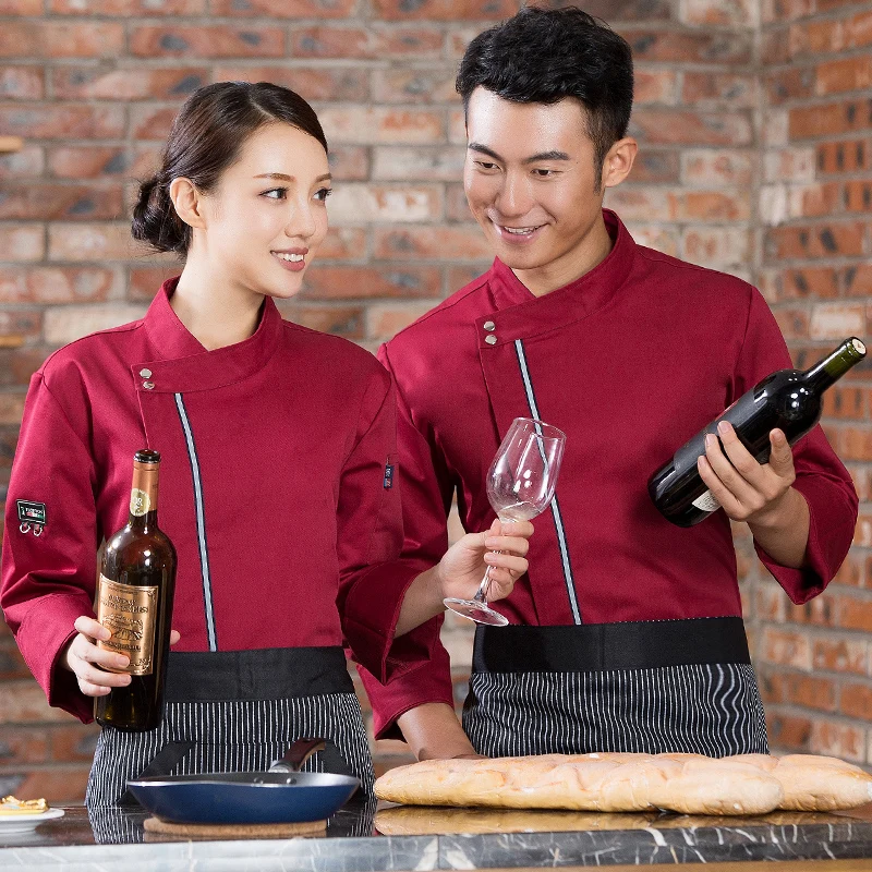 Chef Overalls Hotel Uniform Restaurant Uniforms for Waiters Coat Women Jacket Kitchen | Тематическая одежда и униформа