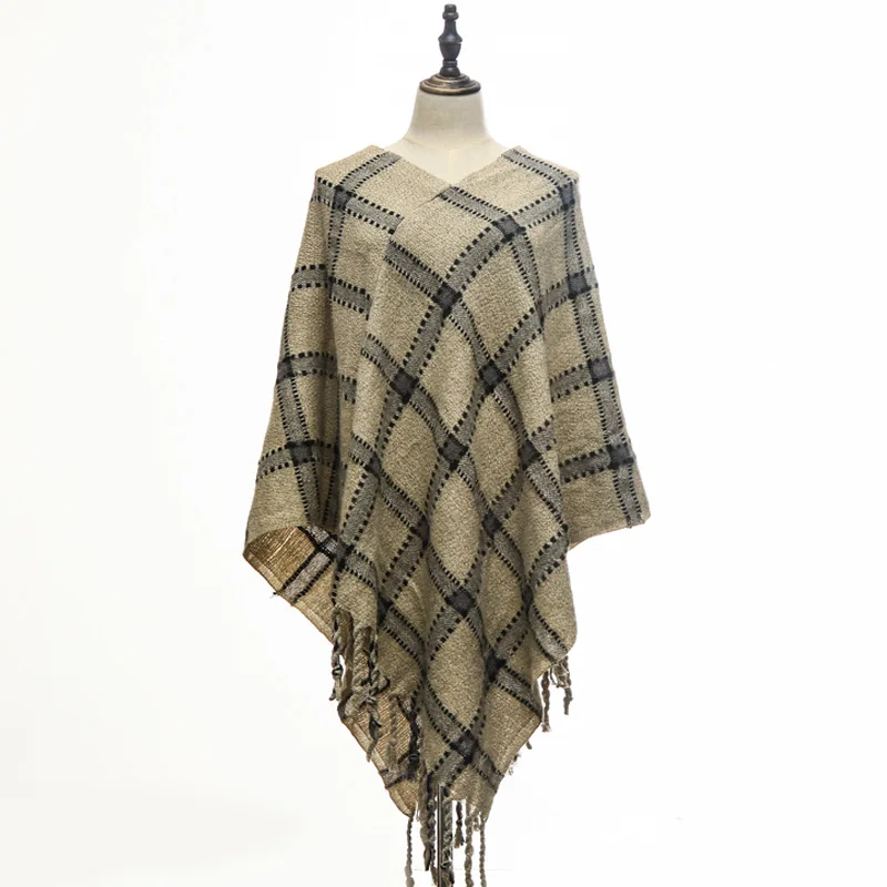 2017 новое поступление Женский Плюс Размер вязаный платок классическое клетчатое