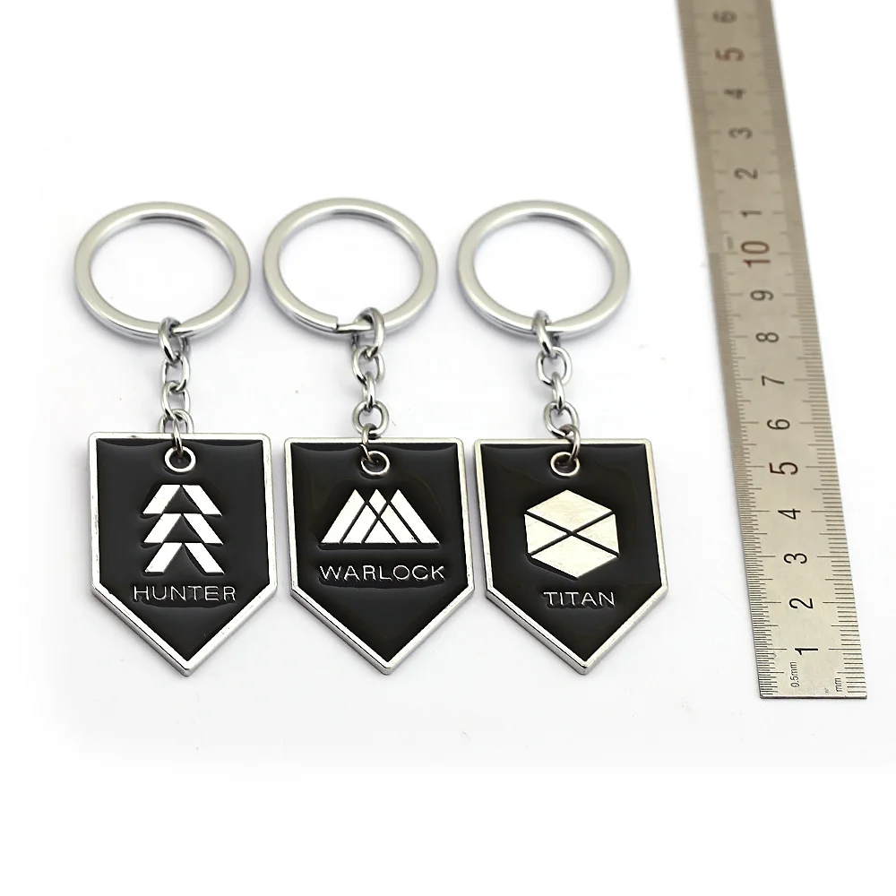 Julies брелок с рисунком из игры Destiny Warlock Titan Hunter металлический брелок держатель для ключей с подвеской в виде собачьей бирки chaviro мужские ювелирные изделия llaveros JJ12959