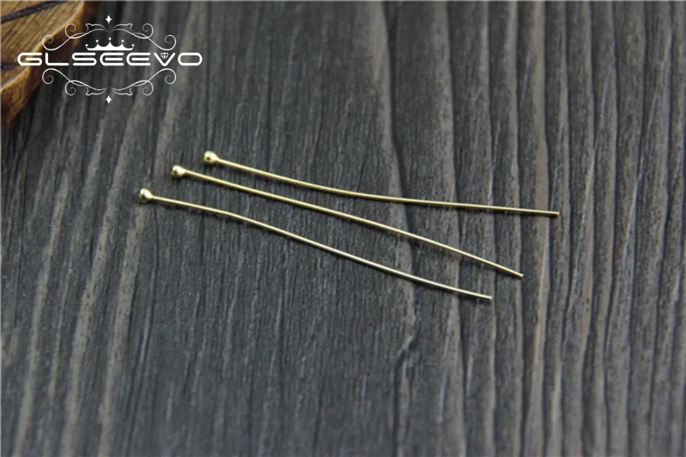 20pcs S925 Sterling Silver Round Pin DIY Bracelet Accessories 24K Gold Plated Handmade XA0119 | Украшения и аксессуары