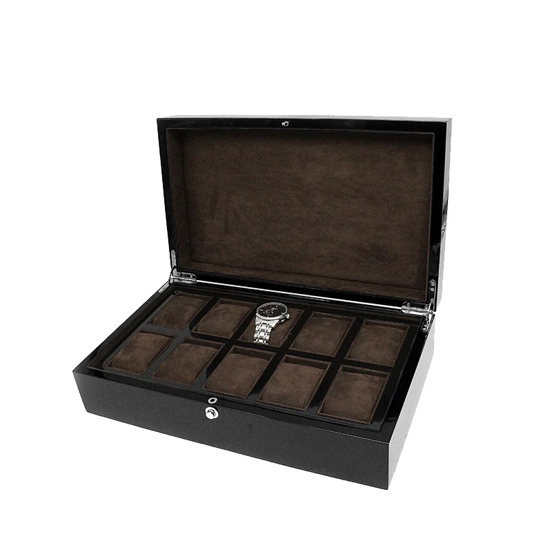 Luxury 10 Slots Handmade Wood Watch Box Clock Case Time for Holding | Наручные часы