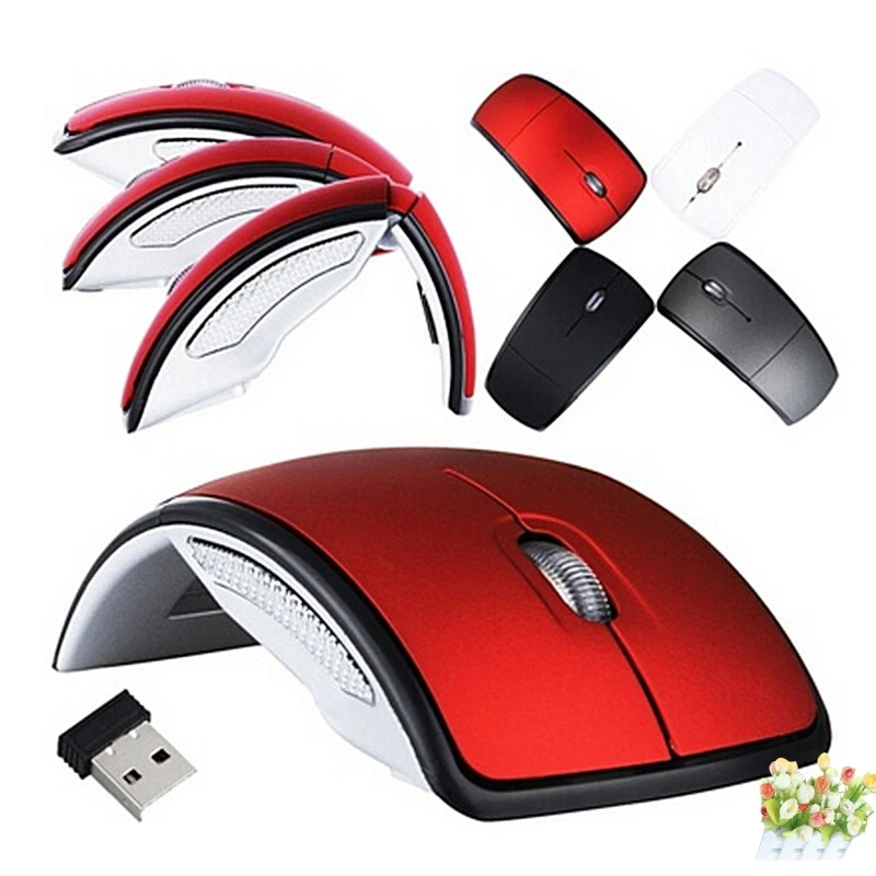 Складные мини мыши USB приемник беспроводная мышь 2 4G Компьютерная складная