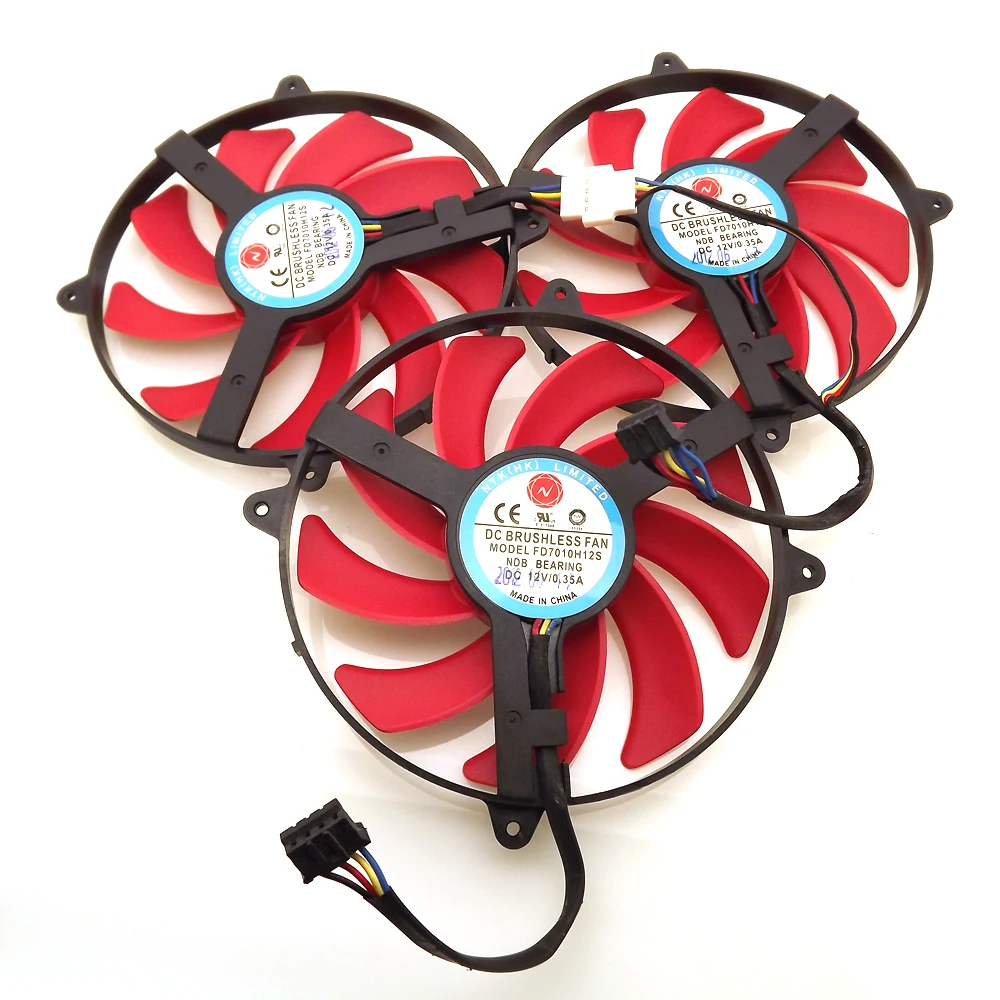 Охлаждающий вентилятор для графической карты AMD ATi Radeon HD7990 3 шт./лот NTK FD7010H12S 90 мм 12