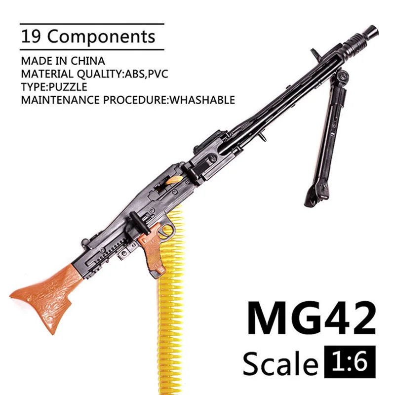 Экшн фигурка M134 AK47 MG42 QBZ95 98K SVD M16 RPG7 G43 Gatling Minigun масштаб 1:6 1/6 подарок для