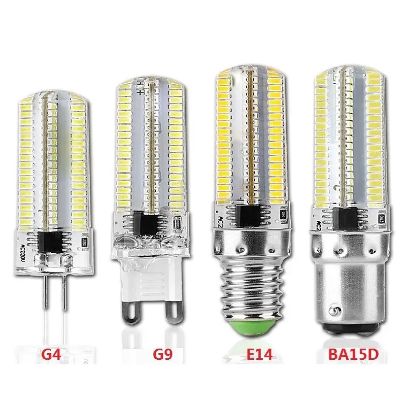 Приглушасветодиодный Светодиодная лампа G4 G9 E14 BA15D 9W 152 LED 3014 SMD Кукуруза