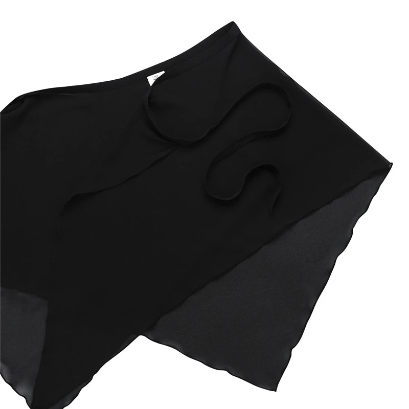 Женская Асимметричная юбка шарф FEESHOW шифоновая с запахом для балета и танцев на