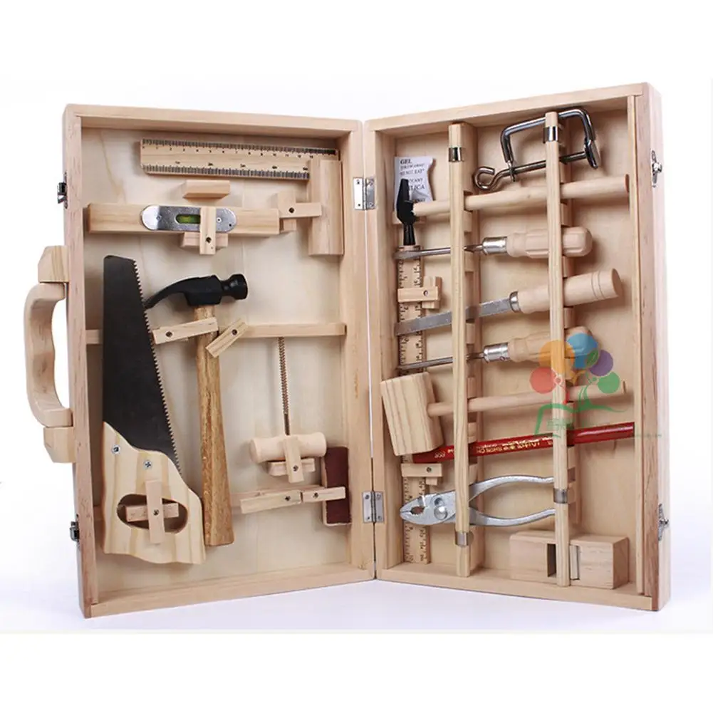 Repair Box Toy Building Multifunctional Woodworking Wooden Tool Kit Pretend Play Set For Kid Suitable Ages 6 And Older | Игрушки и хобби