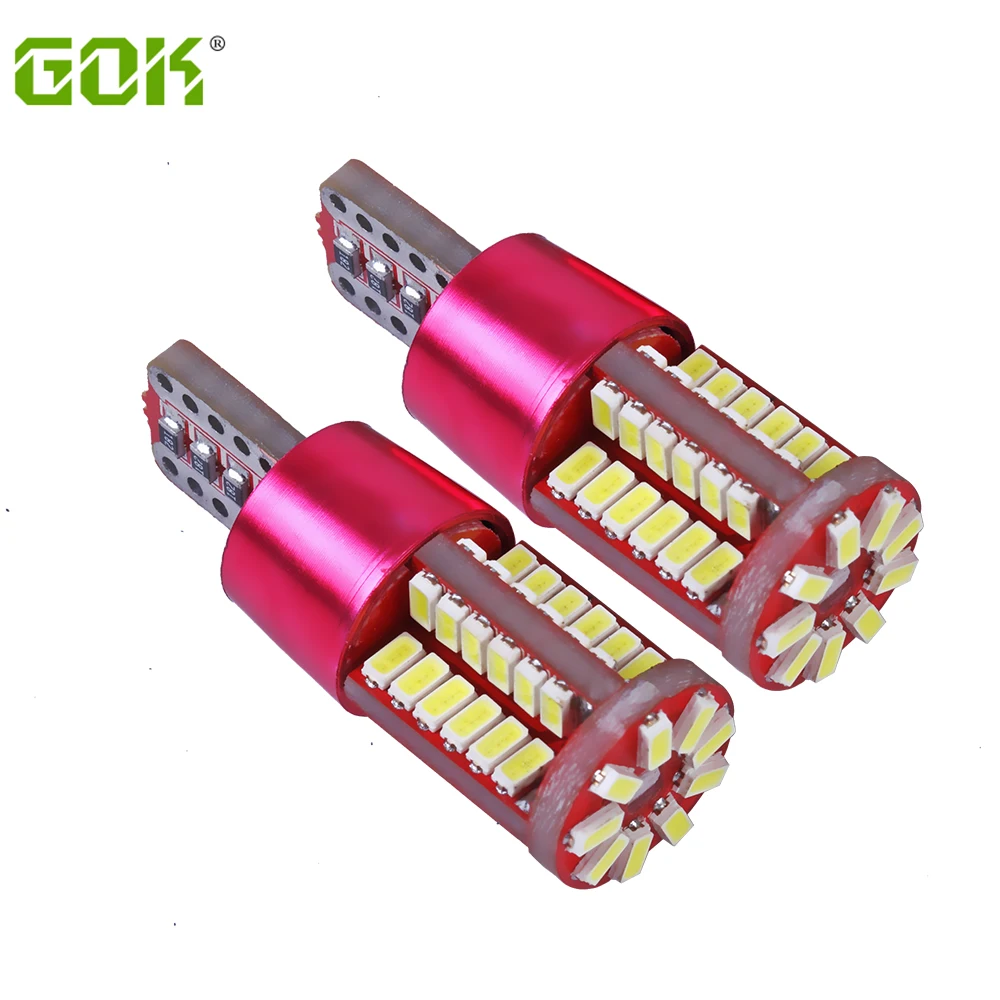 

50 шт., Сверхъяркие СВЕТОДИОДНЫЕ Лампы canbus w5w T10 57smd 3014