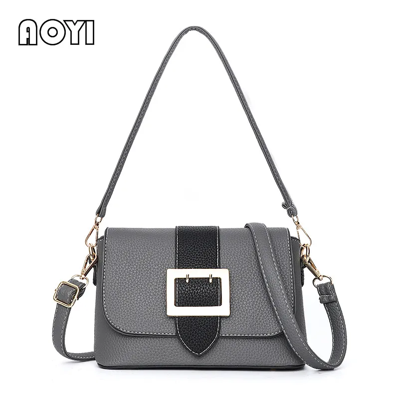 AOYI элегантный Для женщин Курьерские сумки для леди 2018 Crossbody PU кожа Сумка