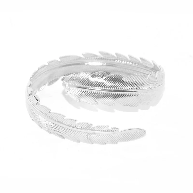 Женский металлический браслет в виде перьев и листьев|bangles fashion|fashion banglebracelets for women