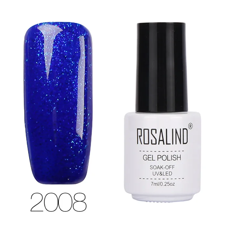2008 Rosalind выпуск летний цветной лак для ногтей алмазный Блестящий цветной верх и базовый слой нужен Гель-лак отмачиваемый гель - Цвет: 2008