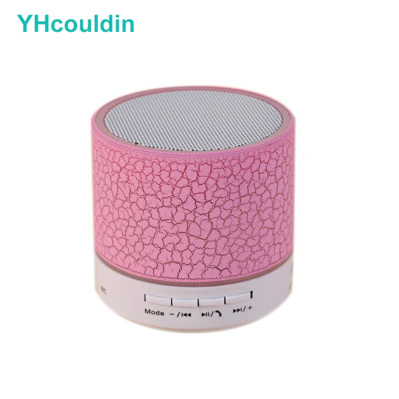 Pink Speaker Беспроводные динамики bluetooth с sd-картой светодиодный переносной гриль сетка динамик для Xiaomi Redmi; Huawei Honor ноутбук мобильный - Цвет: Pink Speaker