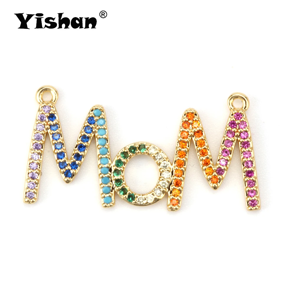 Yishan 1Pcs Lovely Letter MOM/MAMA Pendant Copper Necklace Jewelry Accessories for DIY to Mother Love Festival Gift EY6215 | Украшения и