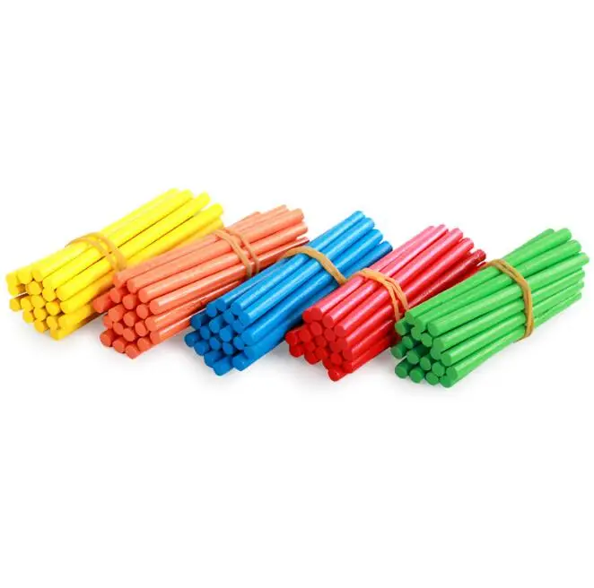 100Pcs/Pack Kids Toys Colorful Wood sticks Montessori Educational Mathematical Intelligence Stick Math Toy WYQ | Игрушки и хобби