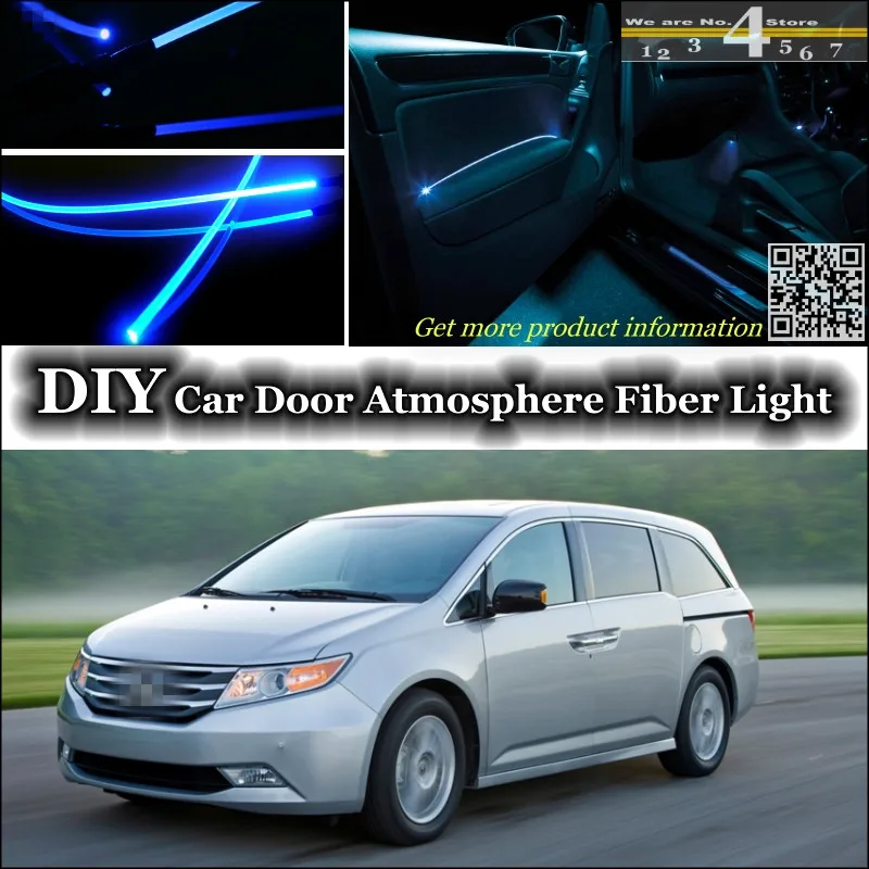 

interior Ambient Light Tuning Atmosphere Fiber Optic Band Lights For HONDA For Odyssey Lagreat Inside Door Panel illumination