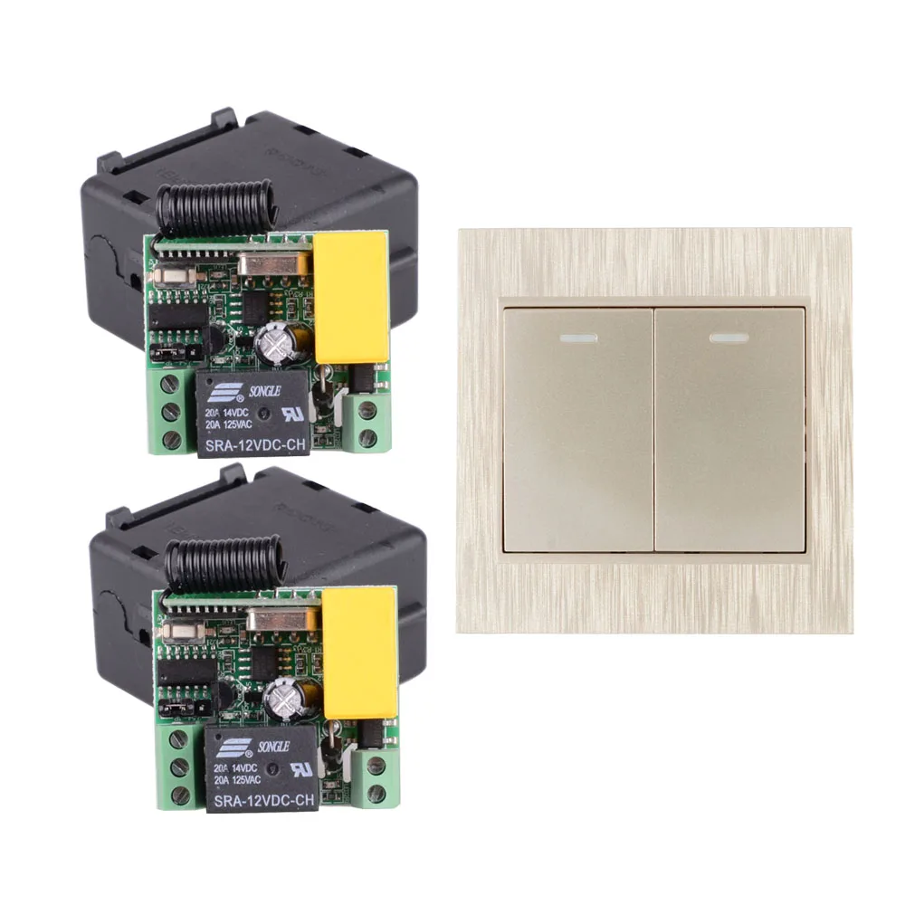 AC 220V 1CH 2CH 3CH 10A RF беспроводной дистанционный переключатель беспроводной светильник+ золотой беспроводной передатчик настенный пульт дистанционного управления