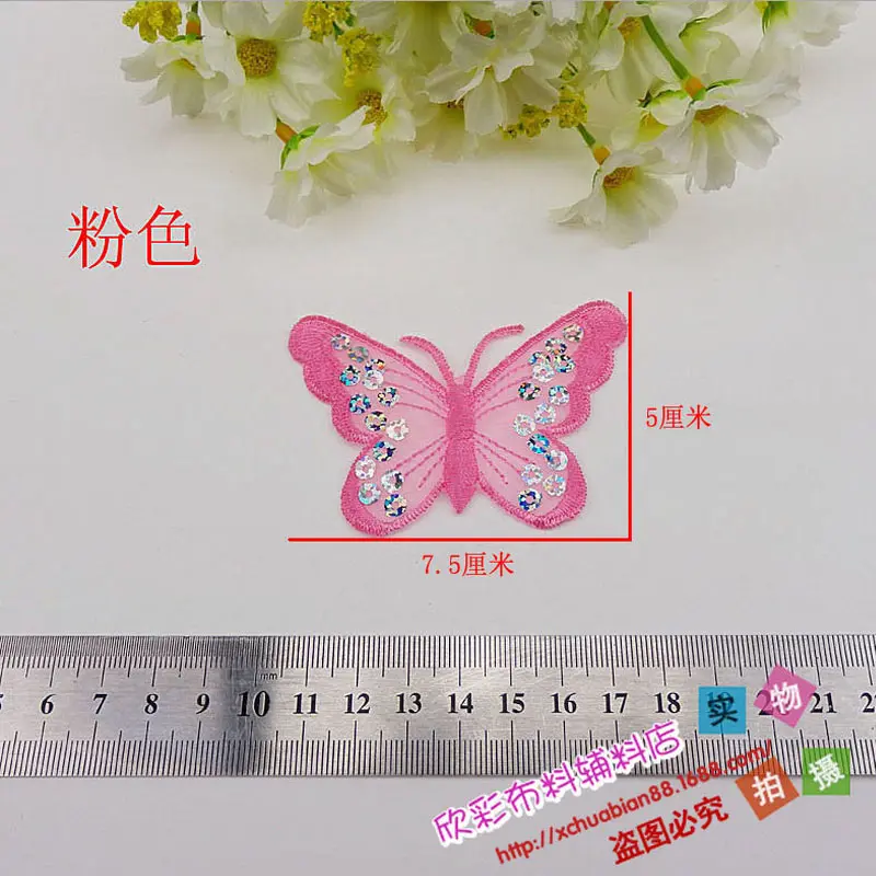 Смешанные 8 шт./компл. Красочные Бабочки патчи железа на или сшить Ткань Наклейка