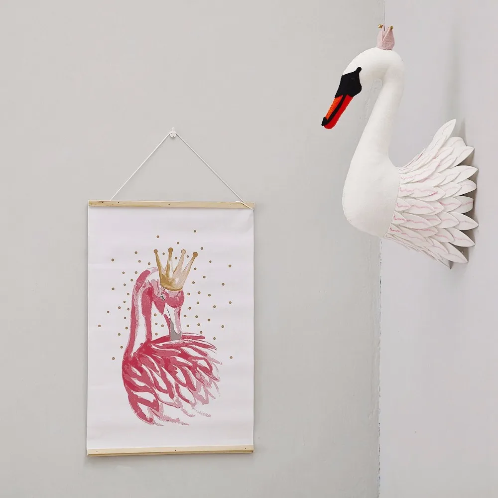 2018 Flamingo modular pictures painting wall with frame Oil drawing Children's room Cartoon Paiting decoration | Дом и сад