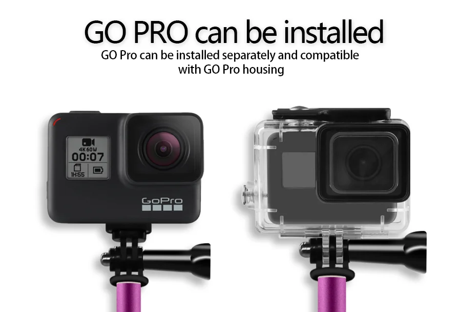 Спортивная селфи-палка Gopro для телефона с зажимом, пультом дистанционного управления, настольный штатив для камеры Gopro и телефона Android для iphone 8s фото