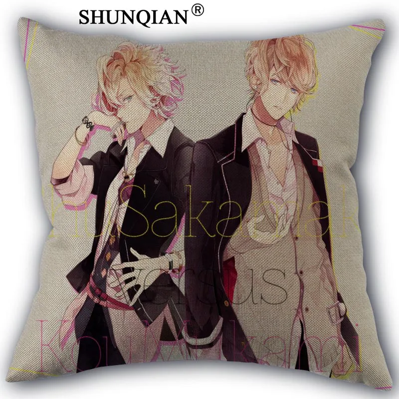 Pillow Cover Diabolik lovers хлопковая льняная Наволочка на заказ домашние текстильные украшения с одной стороны наволочки размером 45*45 см - Цвет: Pillow Cover
