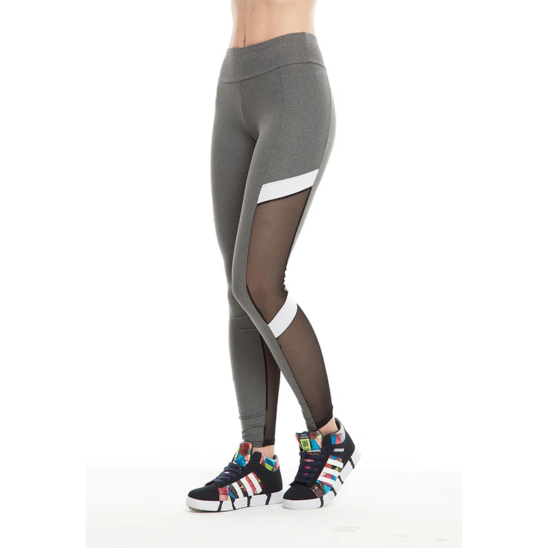 Classic Grid Patchwork Sporting Leggings High Waist Women Workout Fitness Summer Sporter Skinny Navy Pants | Женская одежда