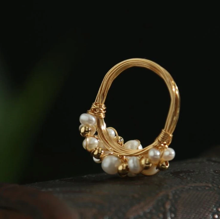 Новое поступление 2019 кольца с жемчугом ювелирные украшения кольцо на палец 14 к