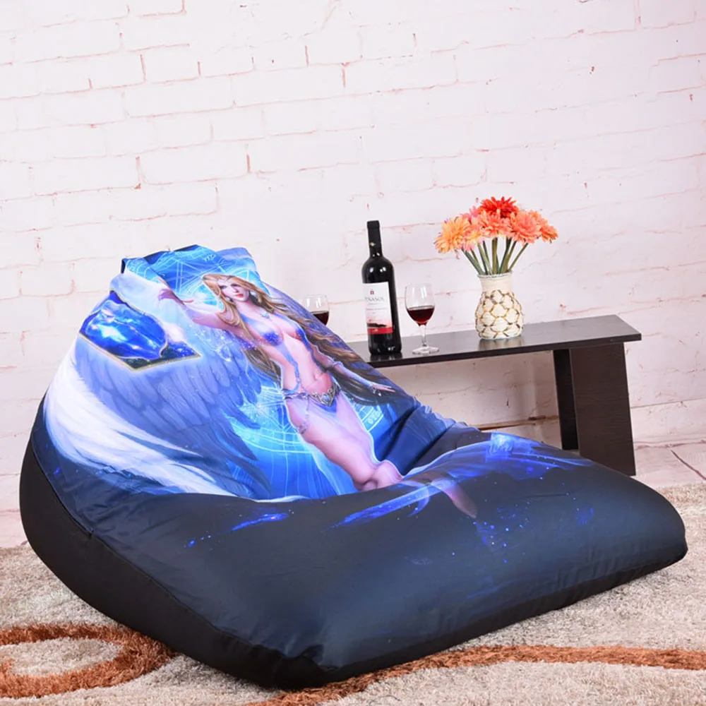 LEVMOON Beanbag кресло для дивана голубое сиденье ангела Zac комфортная сумка кровати без