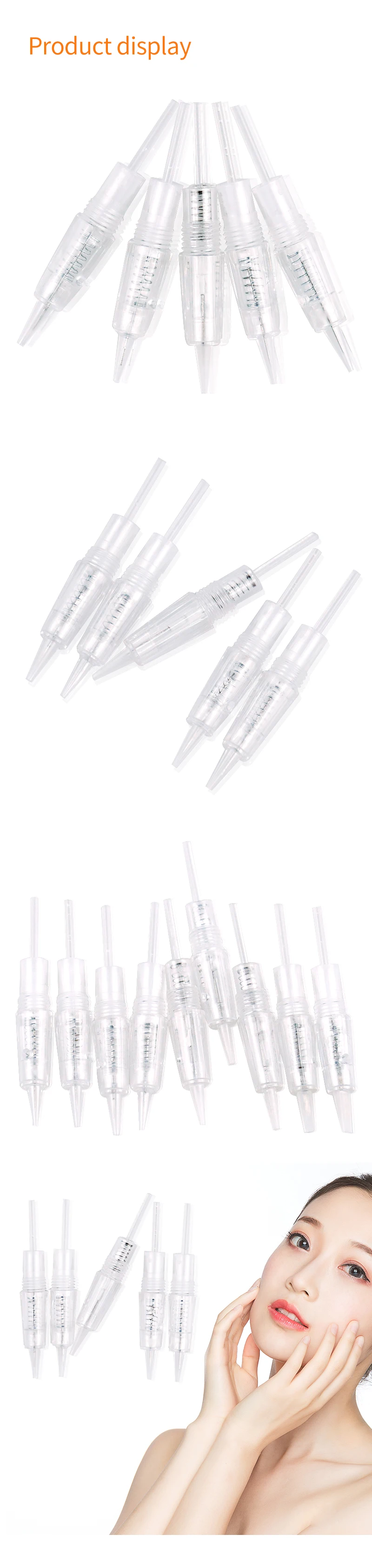 20pcs Disposable Sterile Tattoo Cartridge Needles For Rotary Pen Round Liner Shader Screw Blunt Needle/R1/R2/R3/R5/R7/F3/F5/F7