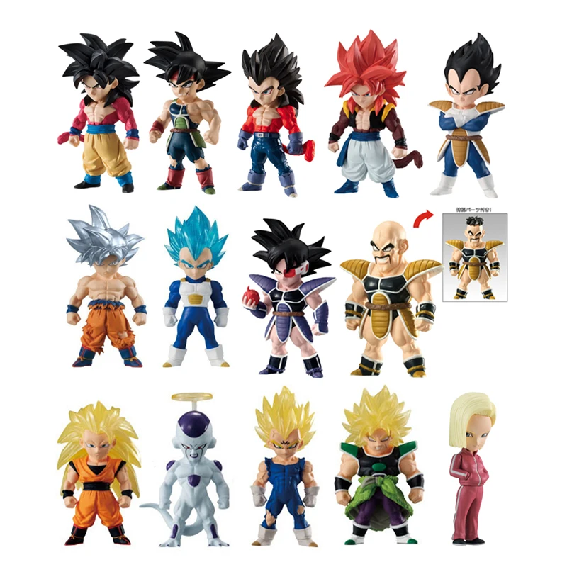 "Dragon Ball Z" Оригинальные BANDAI ADVERGE Коллекция Рисунок-персонажи Гоку, Веджета, Gogeta Broly № 17 18 Готен Trunks vegetto Фриза