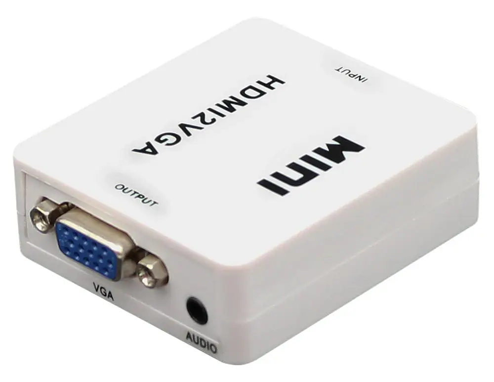 Преобразователь HDMI в VGA аудио адаптер мини-преобразователь Аудио и видео 1080P HDMI2VGA