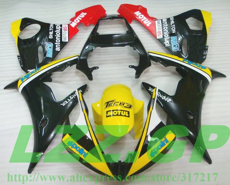

Injection MoldYellow black red fairings for Yamaha YZF-R6 03 - 05 YZF R6 03 04 05 YZF 600 R6 2003 2004 2005 fairing kits #ZT5S1