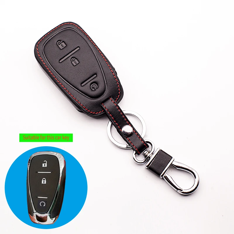 Чехол для автомобильного ключа из натуральной кожи Chevrolet 2017|car key case cover|key for carkey shell