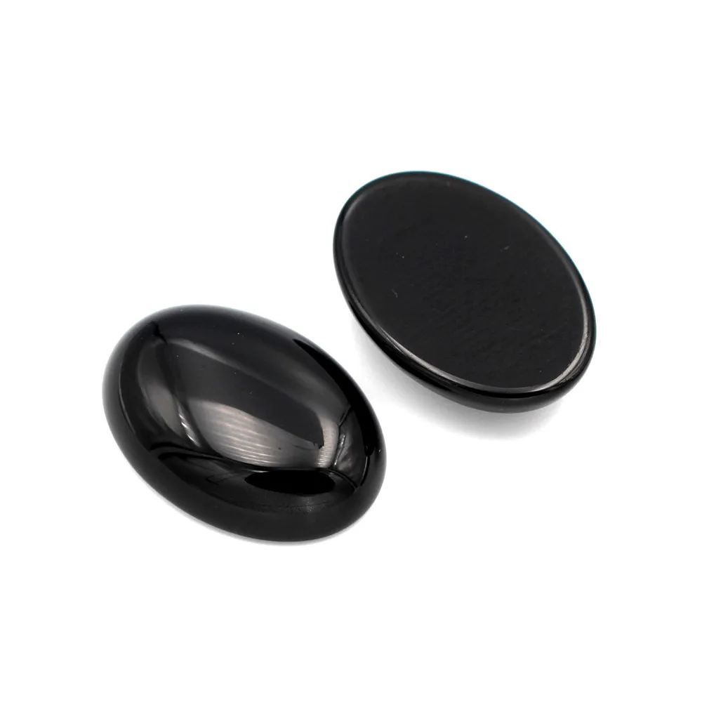 

Black Agate stone Dome Oval Cabochon Natural stone Flat Back cabochons 10x12mm 12x16mm 13x18mm 18x25mm