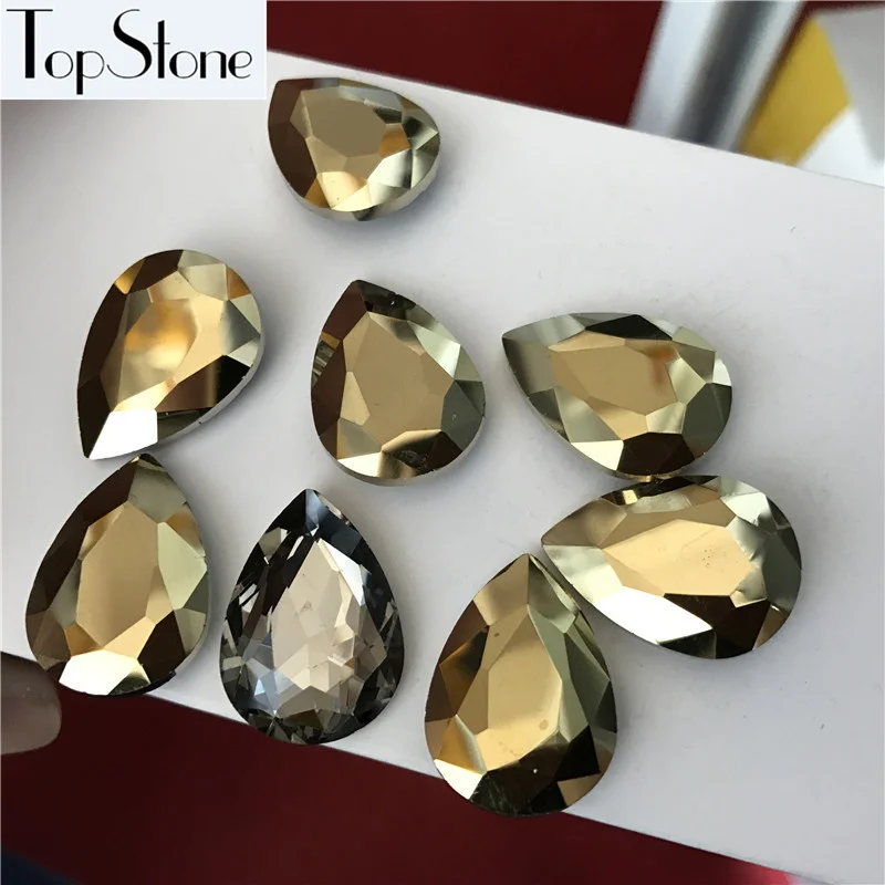 TopStone каплевидный Золотой Гематит цвет 10x14 мм 13x18 18x25 20x30 каплевидные бусины