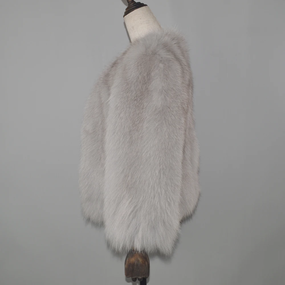 Новая модная женская шуба из натурального Лисьего меха Сезон весна Зима Тонкий