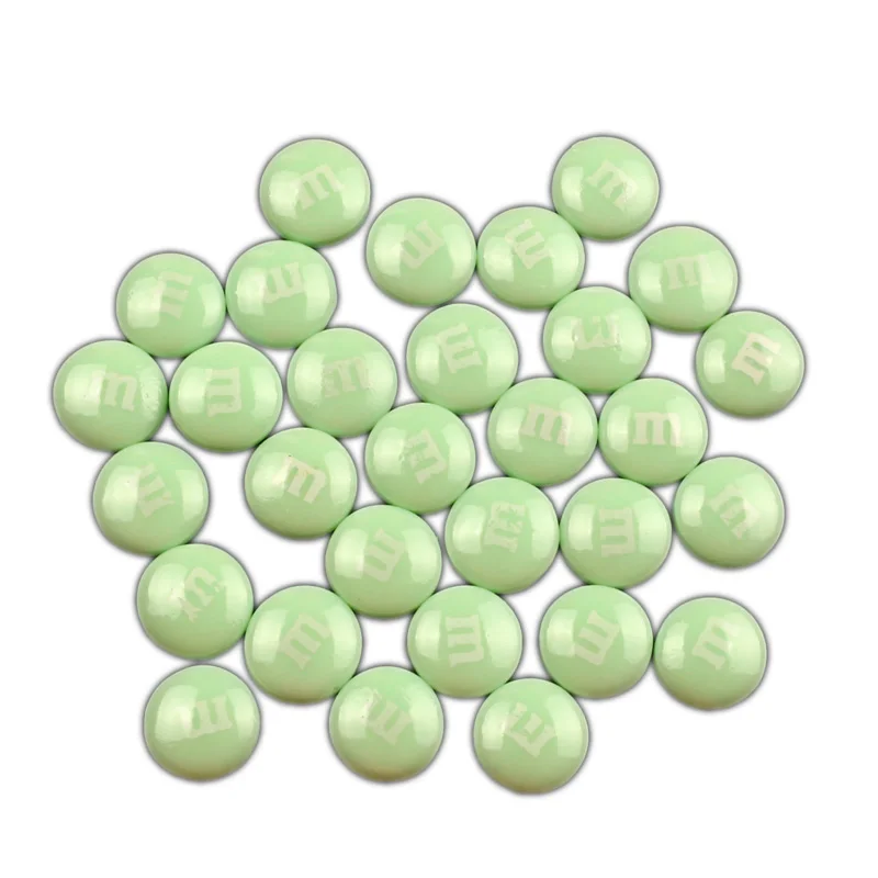 

50Pcs 14mm Green Resin Decoration Crafts Letter M Bead Flatback Cabochon Scrapbook DIY Accessories Buttons