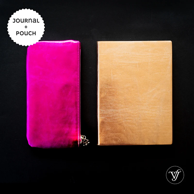 Блокнот в мягкой обложке Smyth flasy GLAM Journal + металлический мешочек для коллекции