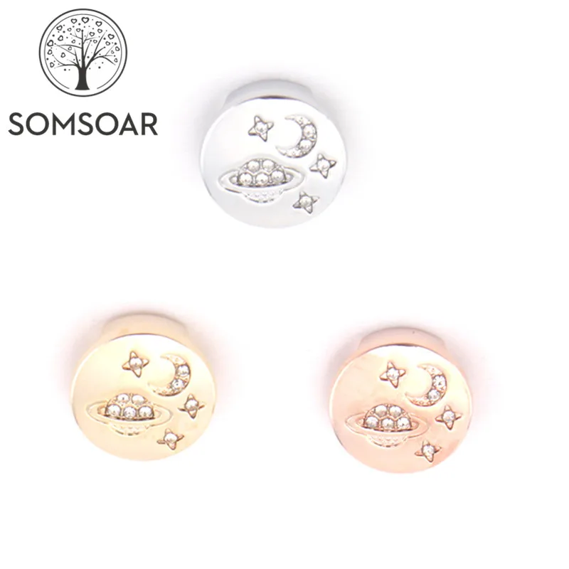 Somsoar ювелирные изделия звездное небо слайд амулеты Вселенная fit 10 мм сетчатый