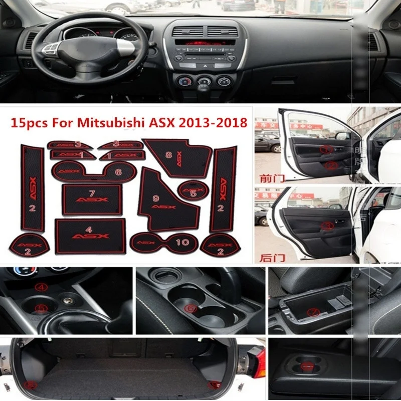 Нескользящий Резиновый декоративный держатель для стаканов Mitsubishi ASX 2013-2018