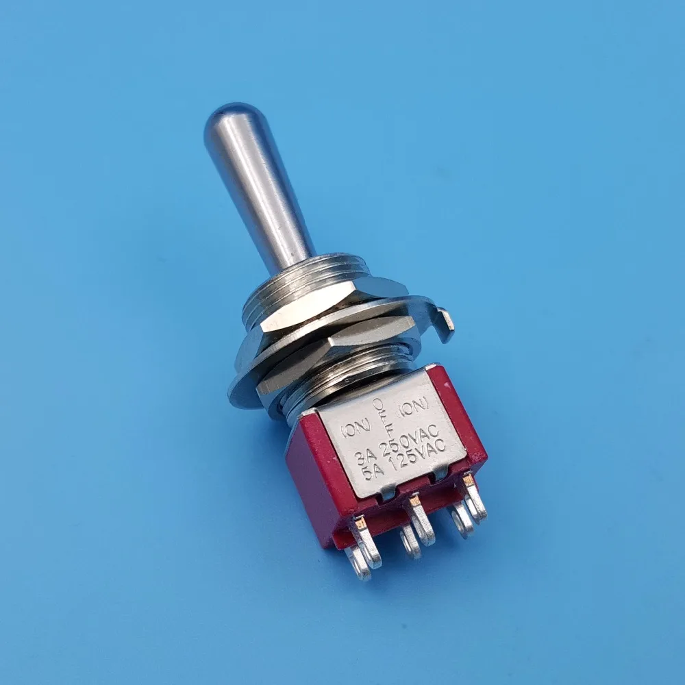 SH T8012A Z1 6Pin 3 Позиции Мгновенный мама OFF MOM массивной ручкой DPDT мини