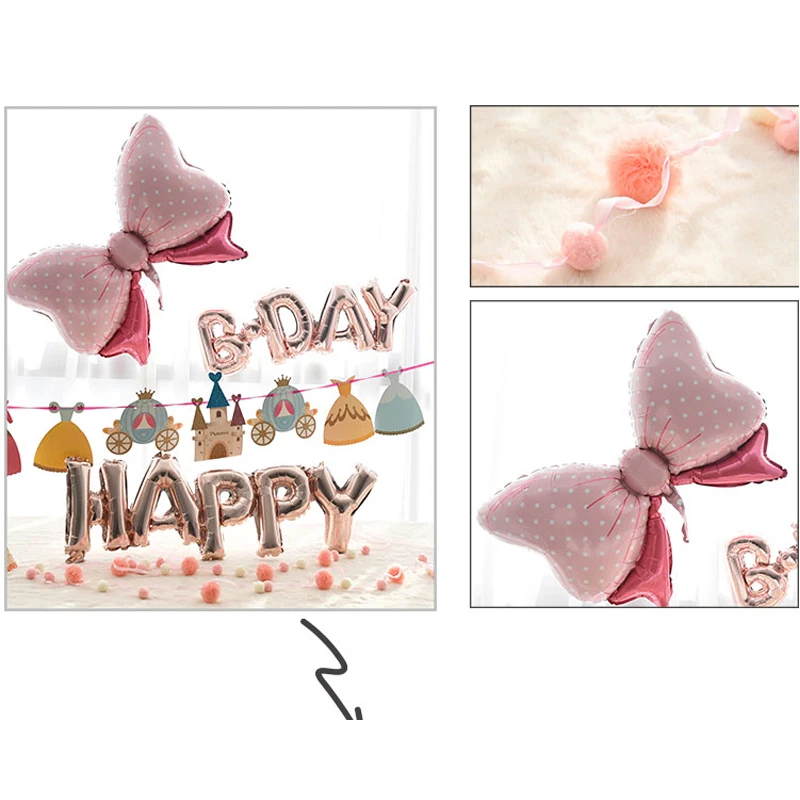 Cartoon children balloons birthday happy baby decoration background wall dressing supplies | Дом и сад