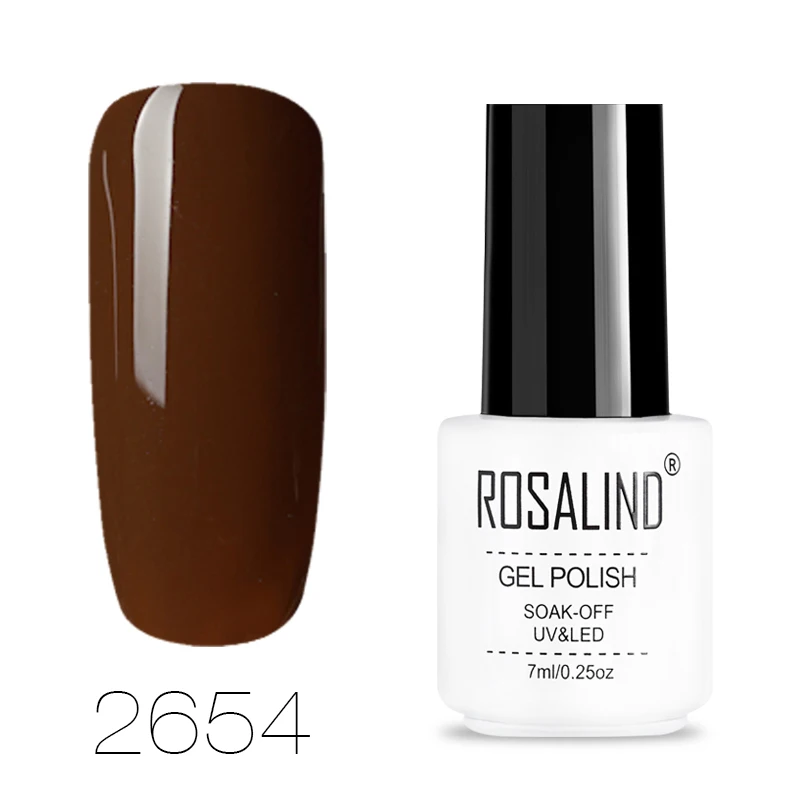 RC2654 ROSALIND 7 мл кофейные цвета Гель-лак для ногтей для УФ-и светодиодной лампы дизайн ногтей без запаха Полупостоянный Гель-лак - Цвет: RC2654