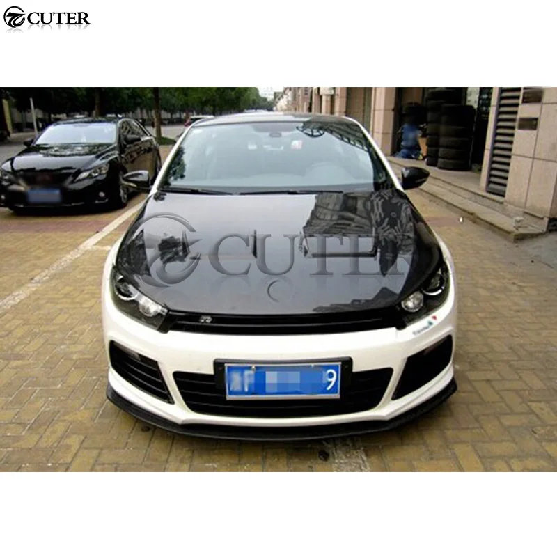 Гусеничный спойлер для переднего бампера из углеродного волокна Volkswagen Scirocco R