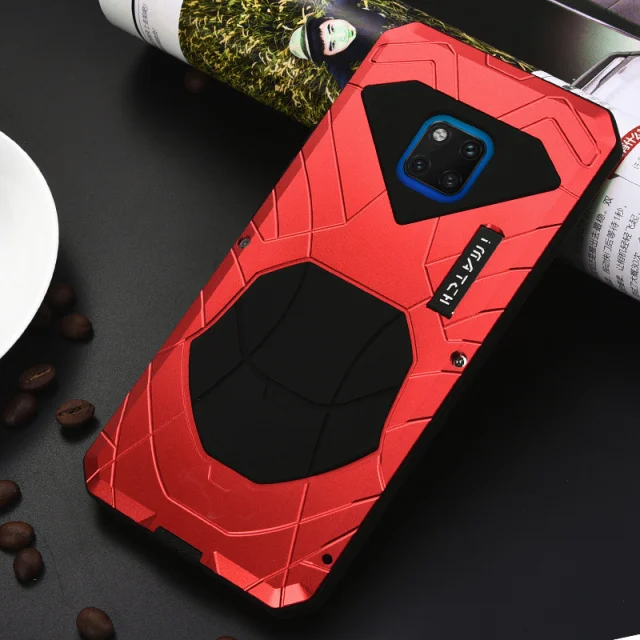 Повседневный водонепроницаемый чехол для huawei mate 20 Pro X роскошный противоударный алюминиевый металлический силиконовый чехол для huawei mate 20/Pro Чехол - Цвет: Красный