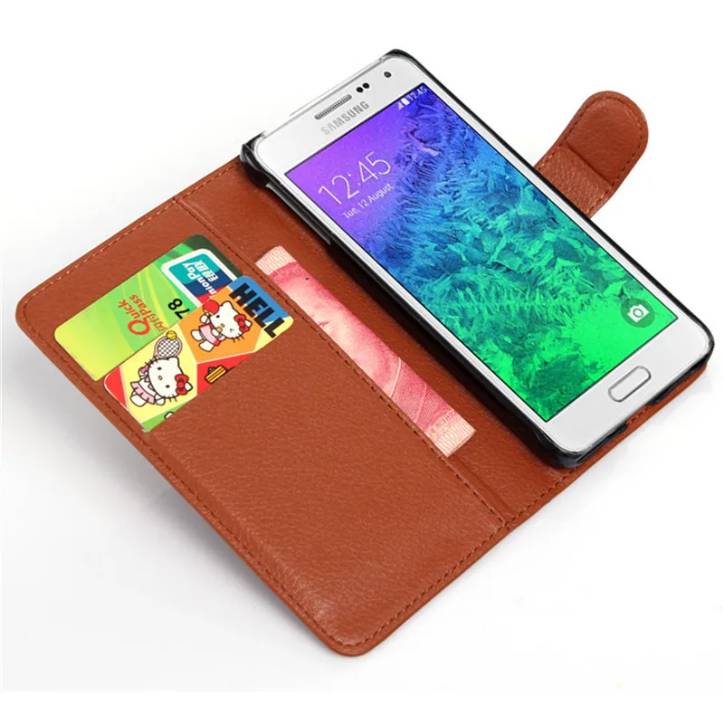 Модный чехол бумажник из искусственной кожи для Samsung Galaxy Alpha G850F G850Y Alfa с