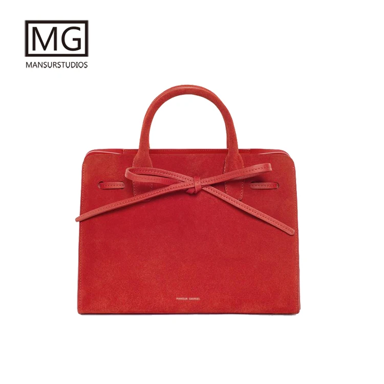 red mini Mansurstudio женская сумка из искусственной замши, женская кожаная Замшевая сумка от солнца, garviel Замшевая сумка - Цвет: red mini