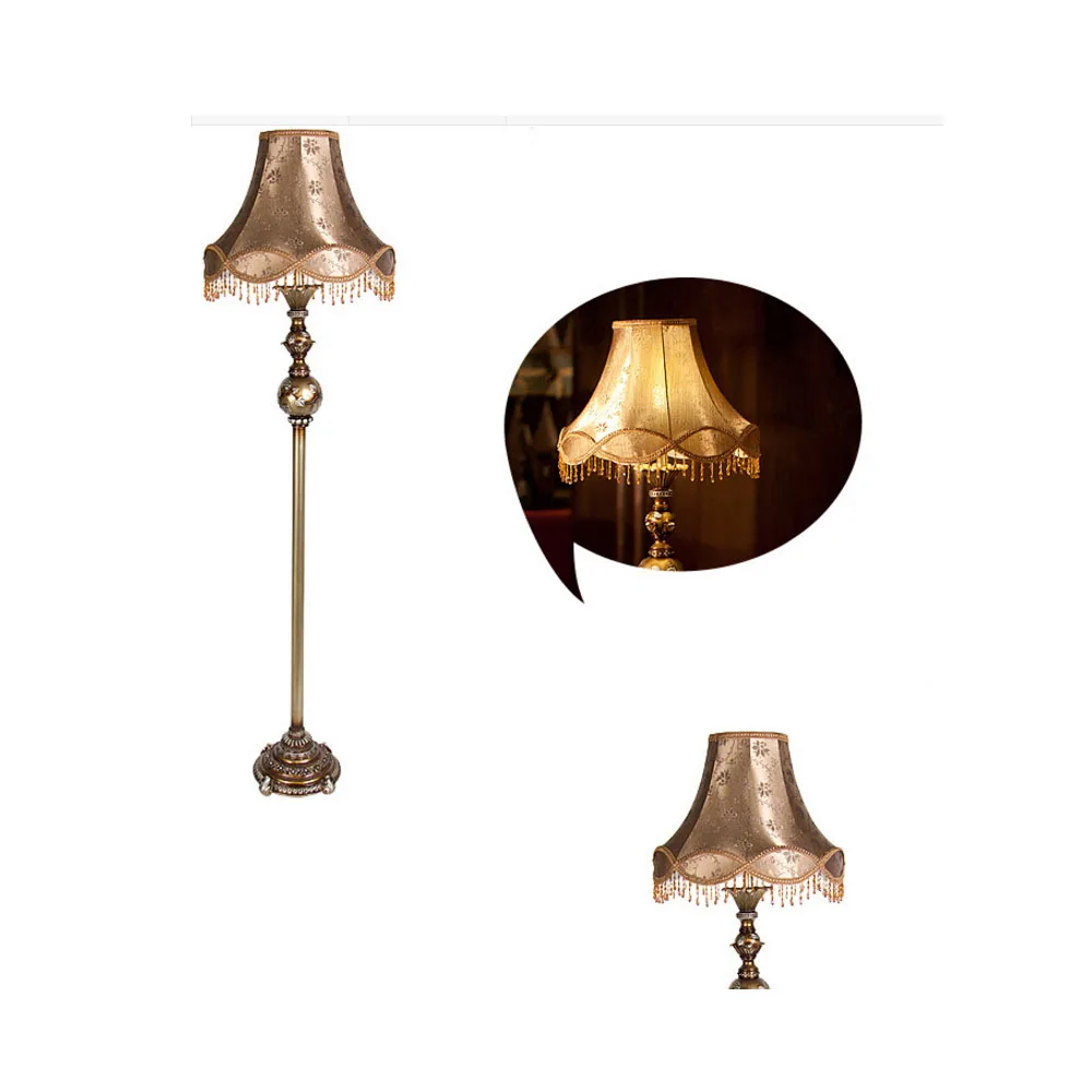 Resin Led Floor Lamp Antique Luxurious Bedroom Design Bulb E27 110V-220V European Style for Living Room | Лампы и освещение
