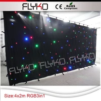 free shipping 2m 4m rgb led starlit curtain with controller system