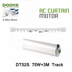 Dooya DT52S 75 Вт 4-проводной мощный мотор + 3-метровая дорожка, открывающаяся оконная моторизованная направляющая для штор, специальный проекционный мотор, автоматическая занавеска